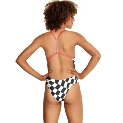 Fitness|Training-Speedo Printed T-Back One Piece Anthractite