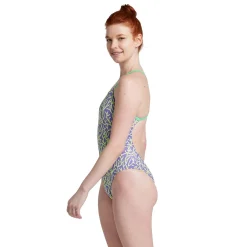 Fitness|Training-Speedo Printed T-Back One Piece Coral Flow