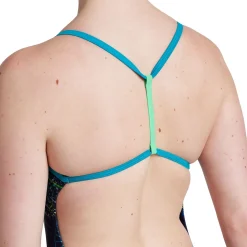 Fitness|Training-Speedo Printed T-Back One Piece Peacoat