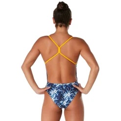 Fitness|Training-Speedo Printed The One Back One Piece Wavelet Blue