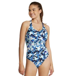 Recreation|Fitness-Speedo Printed Thin Strap One Piece Turquoise