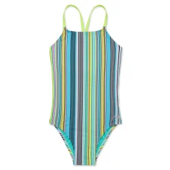 Fitness|Training-Speedo Printed Tie Back One Piece Blue