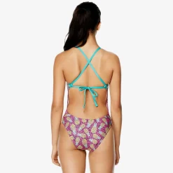 Fitness|Training-Speedo Printed Tie Back One Piece Pink