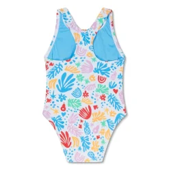 Girls Training|Girls Swimwear-Speedo Printed Toddler Snapsuit One Piece White