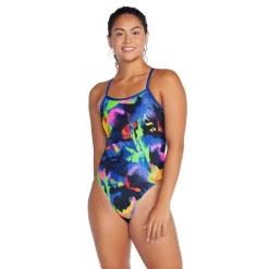 Recreation|Fitness-Speedo Printed Twist Back One Piece Anthracite