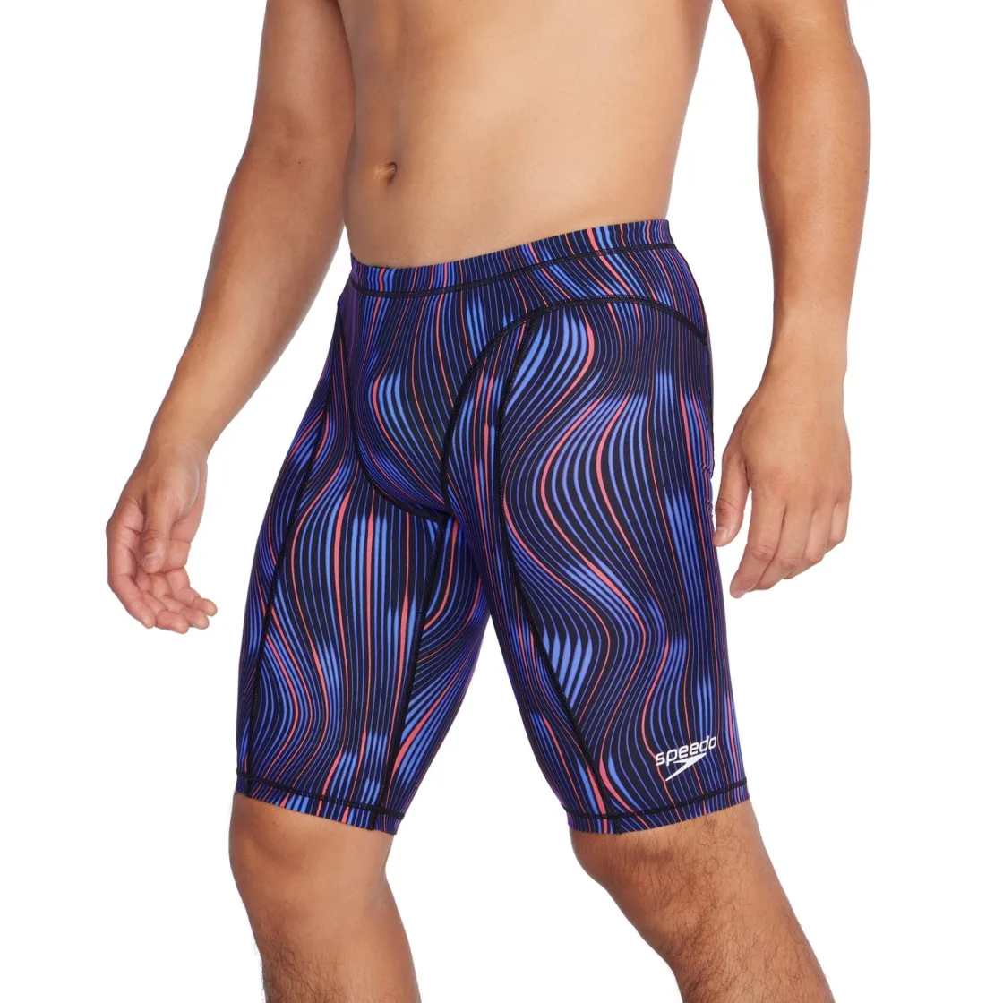Tech Suits-Speedo Printed Vanquisher Jammer Navy
