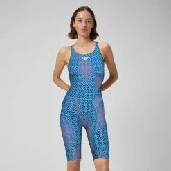Tech Suits-Speedo Printed Vanquisher Kneeskin Denticle Blue