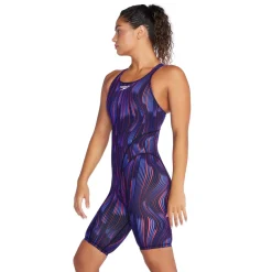 Tech Suits-Speedo Printed Vanquisher Kneeskin Navy
