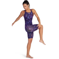 Tech Suits-Speedo Printed Vanquisher Kneeskin Navy