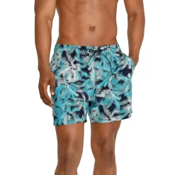 Swim Trunks & Boardshorts-Speedo Printed Volley 16" Navy