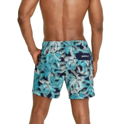 Swim Trunks & Boardshorts-Speedo Printed Volley 16" Navy