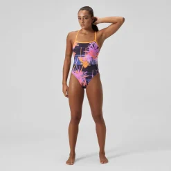 Racing|Fitness-Speedo Printed Web Back One Piece