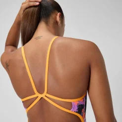 Racing|Fitness-Speedo Printed Web Back One Piece