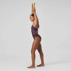 Racing|Fitness-Speedo Printed Web Back One Piece
