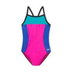 Girls Training|Girls Swimwear-Speedo Propel Back One Piece Flare Pink