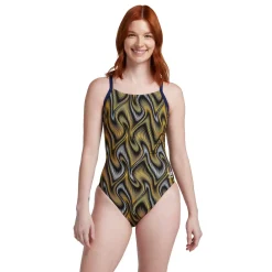 Racing|One Pieces-Speedo Purpose Flyback One Piece Yellow