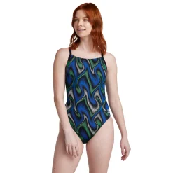 Racing|One Pieces-Speedo Purpose Flyback One Piece Blue Yellow