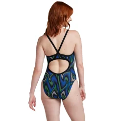Racing|One Pieces-Speedo Purpose Flyback One Piece Blue Yellow