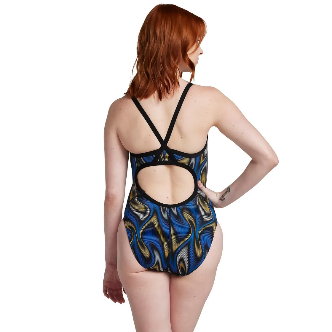 Racing|One Pieces-Speedo Purpose Flyback One Piece Navy Orange