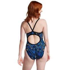 Racing|One Pieces-Speedo Purpose Flyback One Piece Blue Maroon