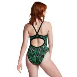 Racing|One Pieces-Speedo Purpose Flyback One Piece Green