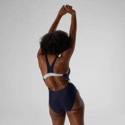 Fitness|One Pieces-Speedo Quantum Fusion Splice One Piece Navy Blue