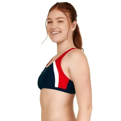Two Pieces-Speedo Quantum Fusion Splice Top Navy Red