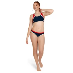 Two Pieces-Speedo Quantum Fusion Splice Top Navy Red