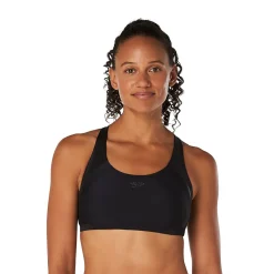 Two Pieces-Speedo Quantum Sheen Bikini Top Black