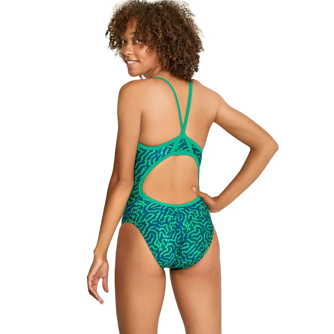 Racing|One Pieces-Speedo Race Maze Flyback One Piece Black/Turquoise