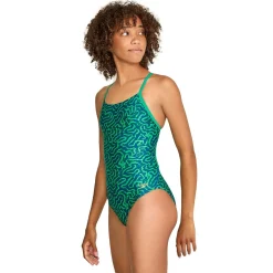 Racing|One Pieces-Speedo Race Maze Flyback One Piece Black/Turquoise