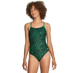 Racing|One Pieces-Speedo Race Maze Flyback One Piece Green
