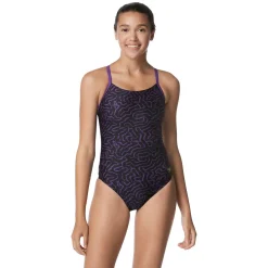 Racing|One Pieces-Speedo Race Maze Flyback One Piece Purple