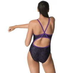 Racing|One Pieces-Speedo Race Maze Flyback One Piece Purple
