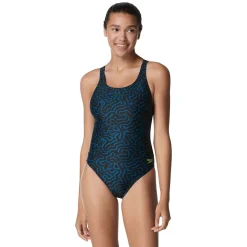Racing|One Pieces-Speedo Race Maze Super Pro Back One Piece Black/Blue