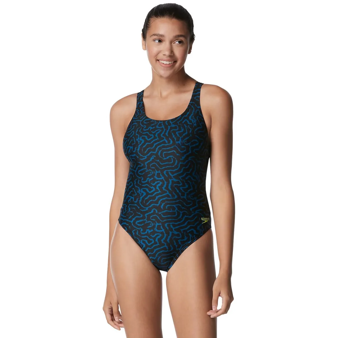 Racing|One Pieces-Speedo Race Maze Super Pro Back One Piece Black/Blue