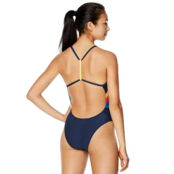 Fitness|Training-Speedo Radiating Splice One Piece Blue