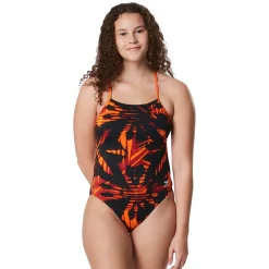 Racing|One Pieces-Speedo Reflected One Back One Piece Speedo Orange