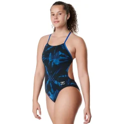 Racing|One Pieces-Speedo Reflected One Back One Piece Speedo Blue