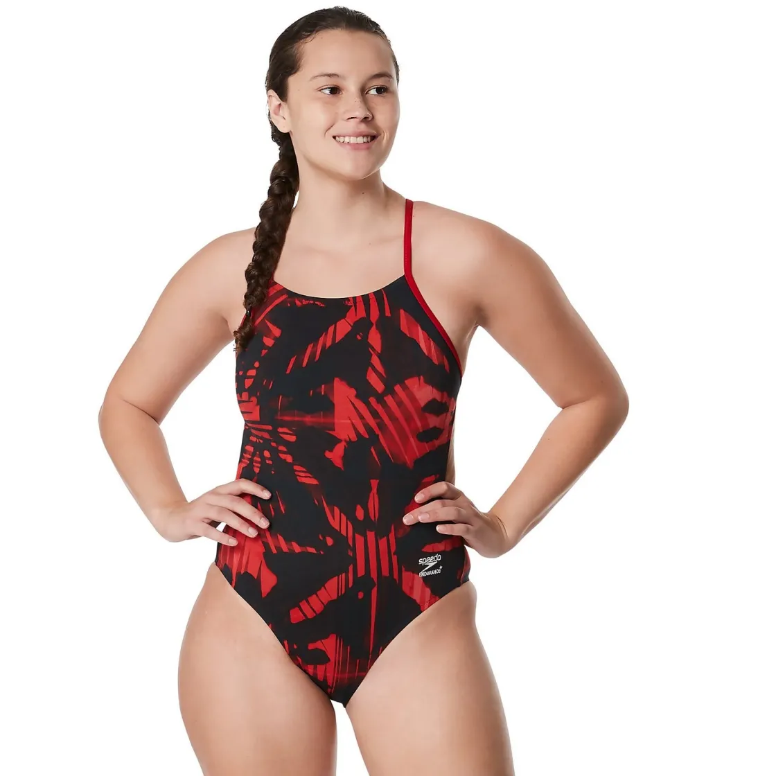 Racing|One Pieces-Speedo Reflected One Back One Piece Speedo Red