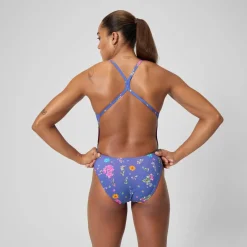 Racing|Fitness-Speedo Regan Collection Printed One Back One Piece Floral Drift