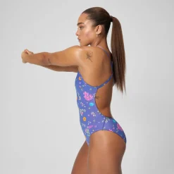 Racing|Fitness-Speedo Regan Collection Printed One Back One Piece Floral Drift