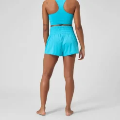 Racing|Fitness-Speedo Regan Collection Solid Logo High Waist Short Hypersonic Blue