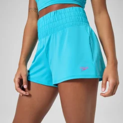 Racing|Fitness-Speedo Regan Collection Solid Logo High Waist Short Hypersonic Blue