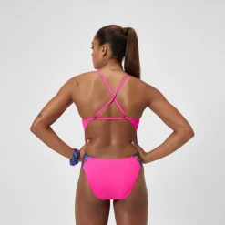 Racing|Fitness-Speedo Regan Collection Twist Back One Piece and Scrunchie Flare Pink
