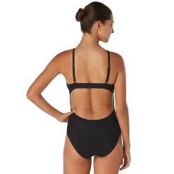 Recreation|Fitness-Speedo Rib One Piece Black