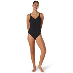 Recreation|Fitness-Speedo Rib One Piece Black