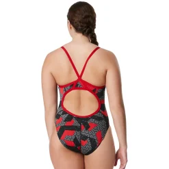 Racing|One Pieces-Speedo Ruse Blocks Flyback One Piece Speedo Red