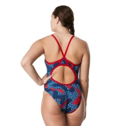 Racing|One Pieces-Speedo Ruse Blocks Flyback One Piece Red White Blue