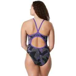 Racing|One Pieces-Speedo Ruse Blocks Flyback One Piece Speedo Purple